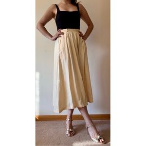 Vintage Liz Sport Pale Yellow Culottes